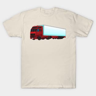 Red trailer truck illustration T-Shirt